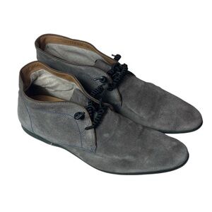 Hugo Boss Men’s Grey Suede Chukka Boots Ankle Desert Boot Size 9.5 US